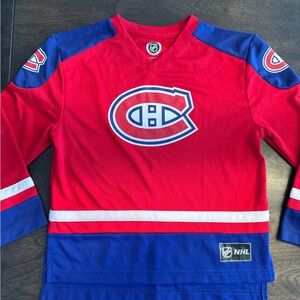 NHL Kids Red and Blue Hockey Jersey with Team Crest